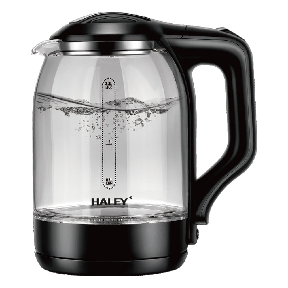 Fierbător Electric HALEY 2.2L, 1800W, Sticlă Termorezistentă, Încălzire Rapidă, Oprire Automată, Design Modern