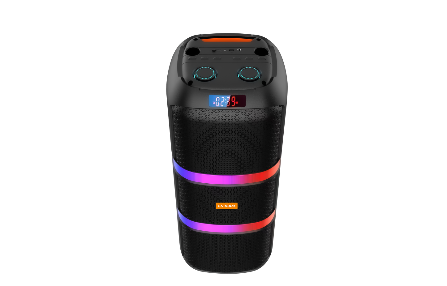Boxa Portabila AT PERFORMANCE®, cu Lumini RGB, cu Maner, Putere 300W, MP3, USB, Bluetooth, TF, WIFI, Slot Microfon, Acumulator, Negru