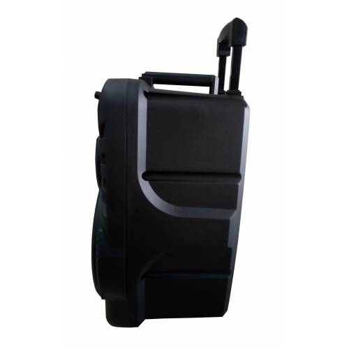 Boxă Portabilă Kolav 15" Bluetooth cu Woofer și Lumină, USB/FM/TF/TWS, Intrare Microfon și AUX, Baterie Reîncărcabilă 7,4V 2000mA, Căruț cu Roți, 5 Butoane, Telecomandă USB