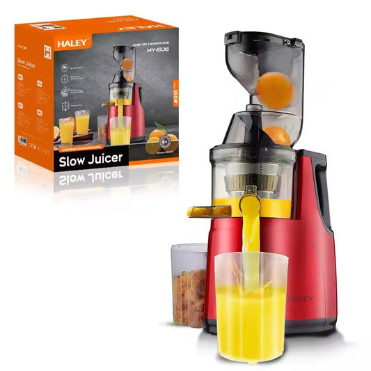 Storcator de Citrice Electric HALEY, 150W, 500ML, Eficienta Ridicata, Zgomot Redus, Functii Avansate, Roșu/Negru