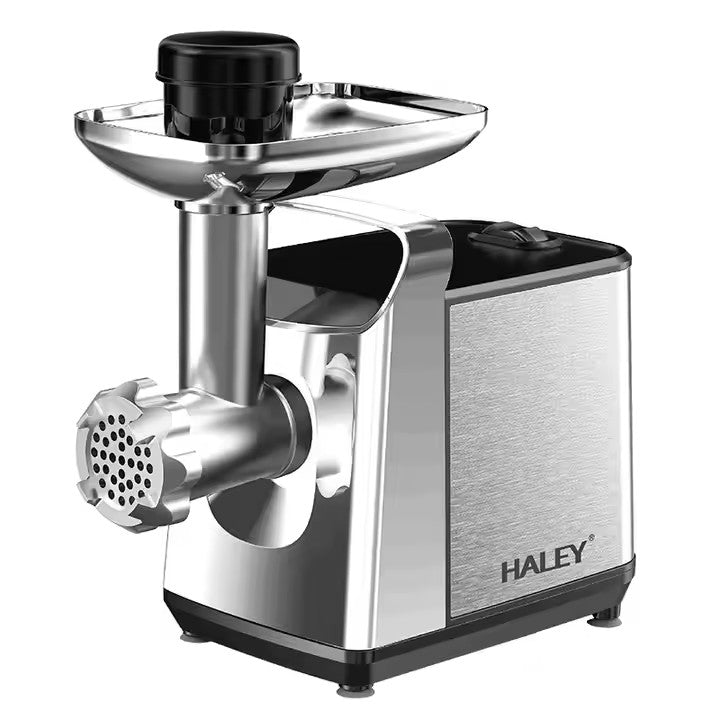 Mașină de Tocat Carne HALEY, 3000W, Unelte Metalice, Carcasă din Oțel Inoxidabil, Argintiu