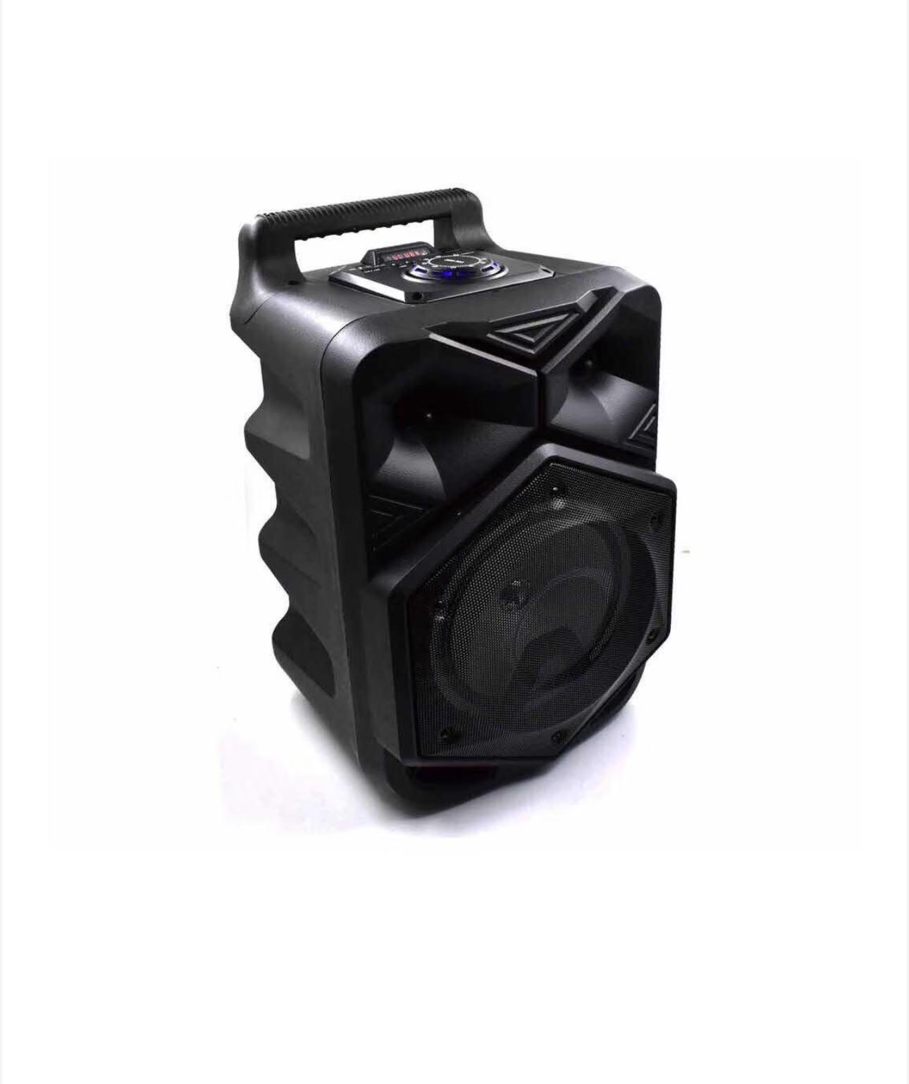 Boxă Portabilă cu Bluetooth, Microfon, Telecomanda, USB, Lumini LED