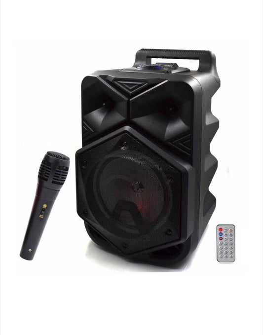 Boxă Portabilă cu Bluetooth, Microfon, Telecomanda, USB, Lumini LED