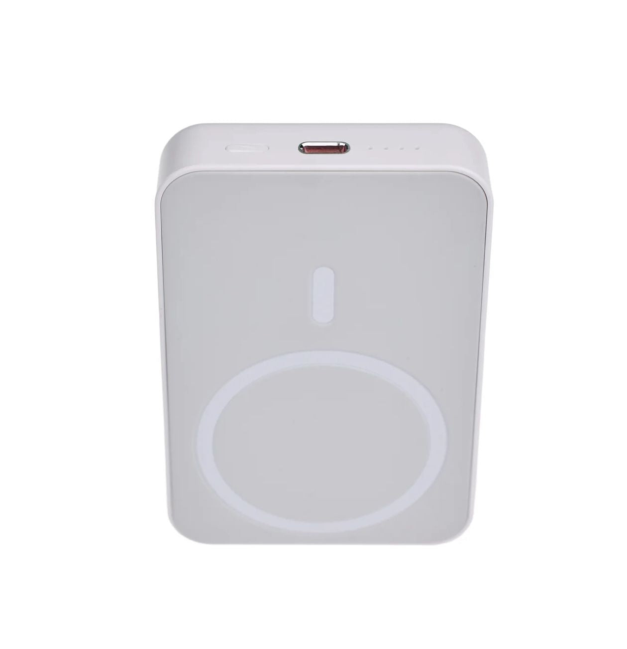 Baterie Externă Wireless Vitse Slim by Vitse 5.000 mAh, Compatibilă iPhone 12-15 Pro si Android, Power Bank fast charger, incărcare Wireless QI 15W, Portabilă, Cablu Type-C, Alb