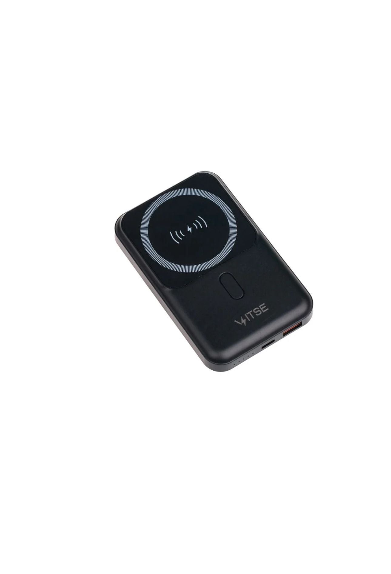 Baterie Externă Wireless Vitse Slim by Vitse 12.000 mAh, Compatibilă iPhone 12-15 Pro și Android, Power Bank fast charger, incărcare Wireless QI 20W, Portabilă, Cablu Type-C, Negru