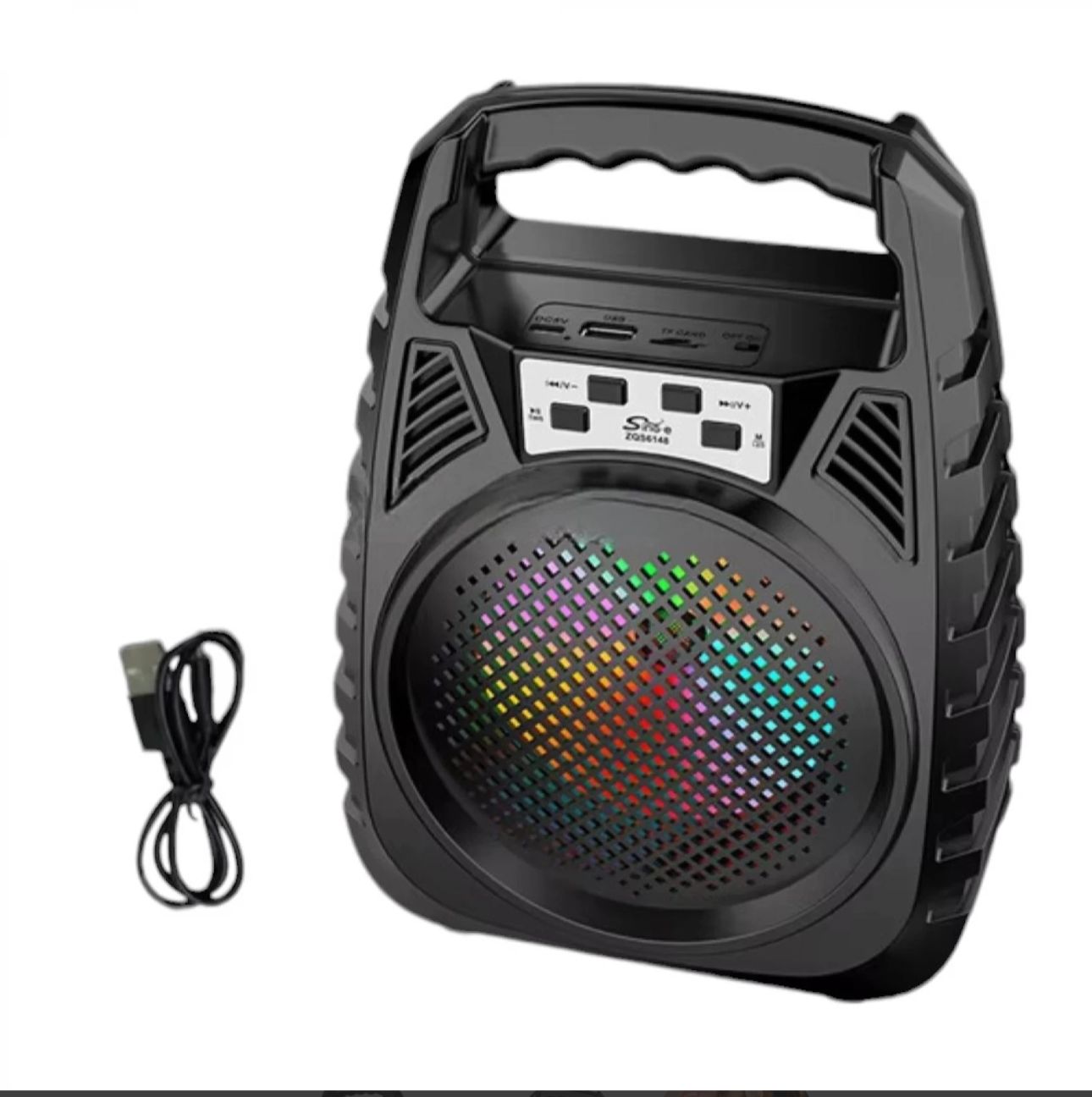 Boxa portabila ZQS6148, Bluetooth, LED multicolor