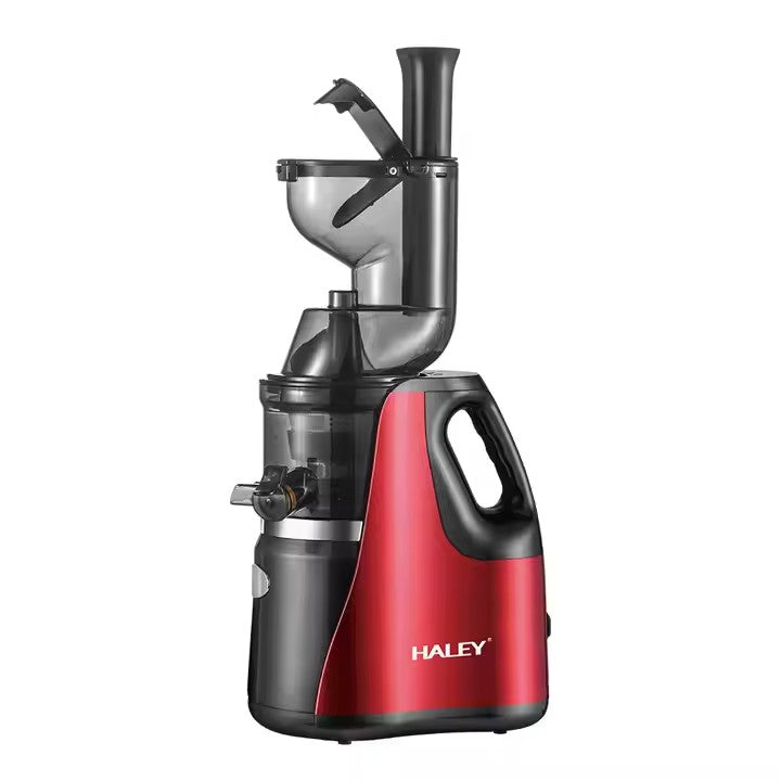 Storcator de citrice HALEY, 150W, Sistem anti-alunecare, Inox, Roșu/Negru