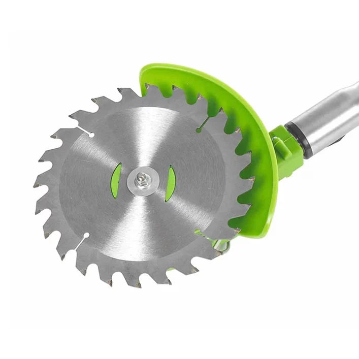 Motocoasa Electrica AT PERFORMANCE Cu Acumulator 24V, Brat Ajustabil, 2 Lame, 1 Disc Pentru Taiere, 18000 RPM, 2-3 Ore Autonomie, Verde